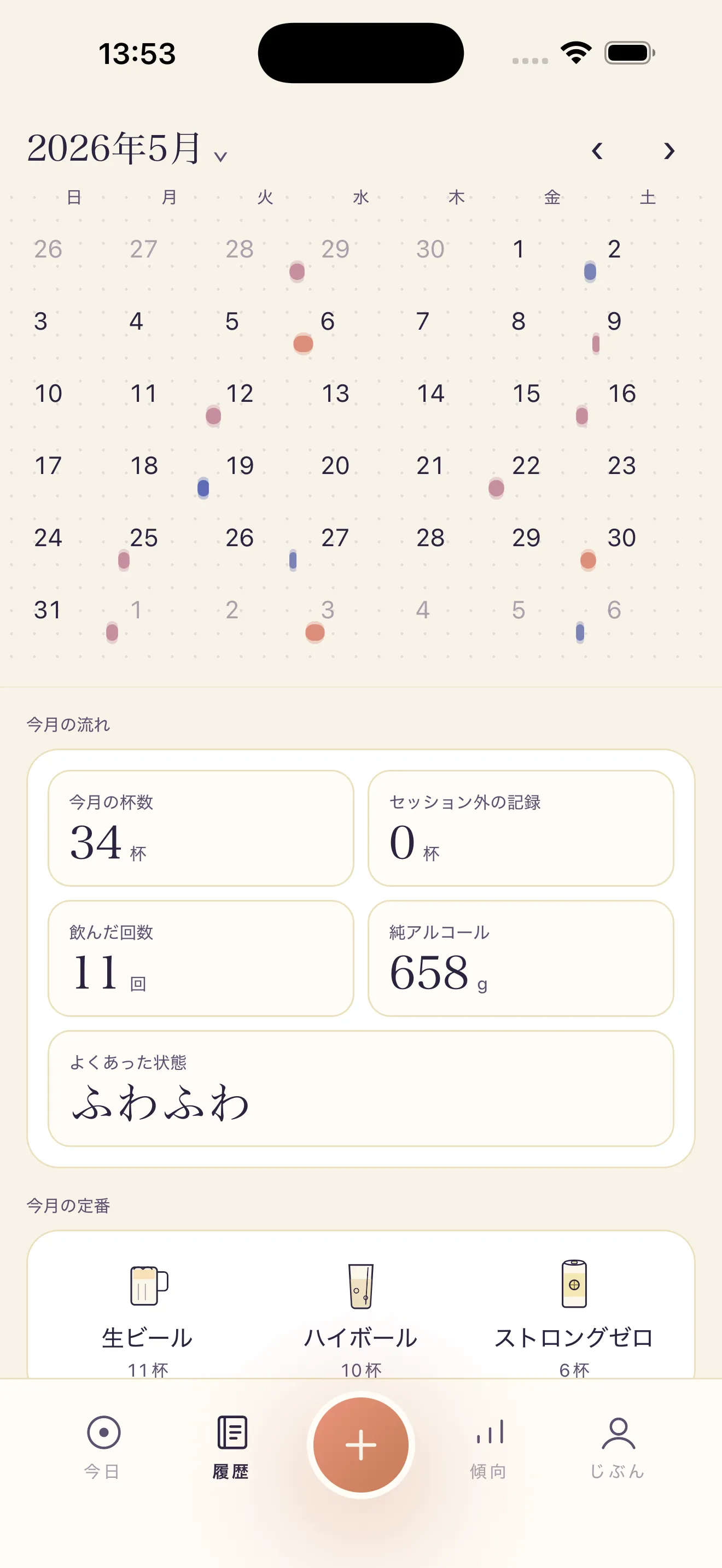 カレンダー画面